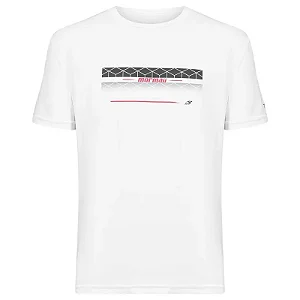 Camiseta masculina manga curta bt triax branca