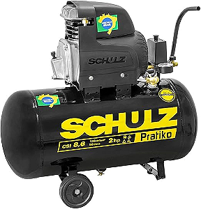 Compressor Schulz de Ar de Pistão 2,0 HP 127V 50 Litros 8,6 Pés Pratiko