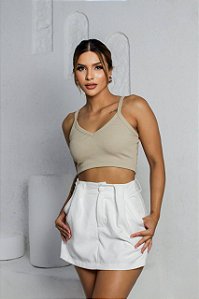 Cropped decote V