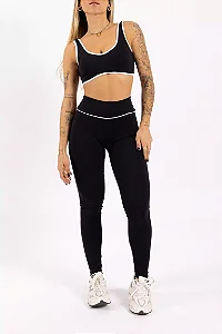 Legging Classic Reto Preto e Branco