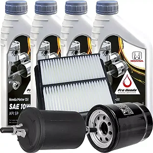 Kit Troca De Oleo 10w30 Honda Fit City 2009 2010 2011 2012