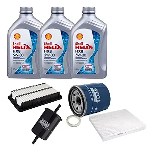 Kit Troca Óleo Shell + Filtros HB20 1.0 2018 2019