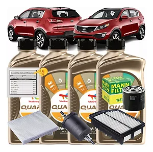 Kit Filtros Troca De Óleo Kia Sportage 2.0 16v 2011 Á 2015