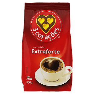 CAFÉ 3 CORAÇÕES EXTRA FORTE 500 GRS