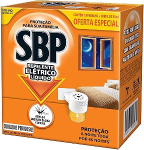 INSETICIDA SBP REFIL LIQ. 45 NOITES C/APARELHO