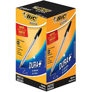 CANETA BIC CRISTAL PRETA COM 50UN