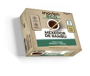 MEXEDOR DE BAMBU BIODEG. CAFÉ 11CM C/500 UND