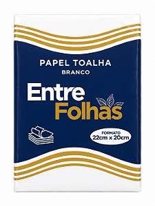 PAPEL TOALHA BRANCO 22X20 ENTRE FOLHAS