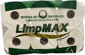 PAPEL TOALHA BOB. 6X20X200 100% CEL LIMPMAX