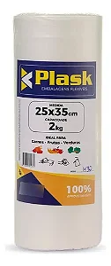 BOBINA PLASTICA PICOTADA 25X35 CAPAC. 2KG PLASK