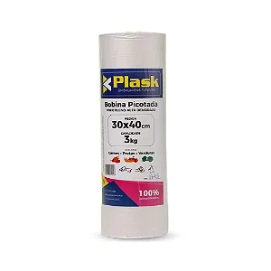 BOBINA PLASTICA PICOTADA PLASK 30X40 CAP 3K C/1,700KGS