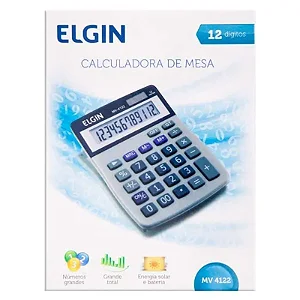 CALCULADORA 12 DIGITOS 14X10 ELGIN MV 4122