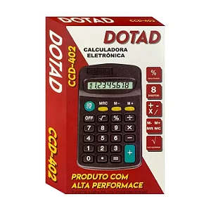 CALCULADORA 8 DIGITOS  PILHA AA 15X12X5 DOTAD 9805
