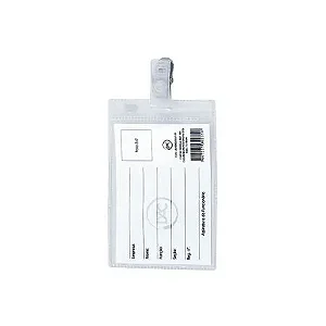 PLASTICO P/ CRACHA  10,5X7,5 VERTICAL C/100