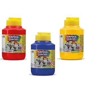 TINTA GUACHE 250GRS C/3 UN MESMA COR ACRILEX