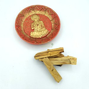 Porta Incensos Buda com Base para Palo Santo (15cm)