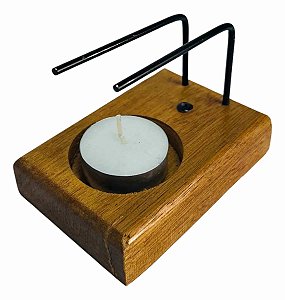 Incensário com Suporte para Palo Santo e Porta Velas