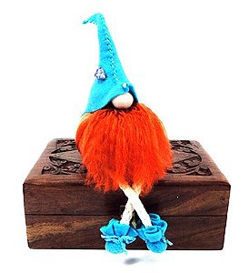 Duende Arco-Íris Azul Claro (11cm)