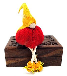 Duende Arco-Íris Amarelo (11cm)