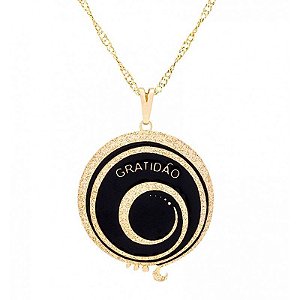 Gargantilha Símbolo Gratidão com Resina (29mm)