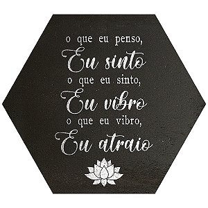 Placa Decorativa O que eu Penso (25x22cm)