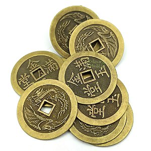 Kit com 3 Moedas Chinesas Grande (5cm)