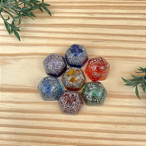 Kit de Orgonite dos Sete Chakras (3cm)
