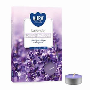 Vela Rechaud Perfumada T'Light com 6 unidades (Lavanda)