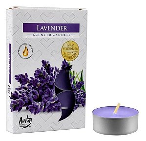 Vela Rechaud Perfumada T'Light com 6 unidades (Lavanda)