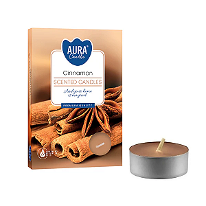 Vela Perfumada T'Light com 6 unidades (Canela)