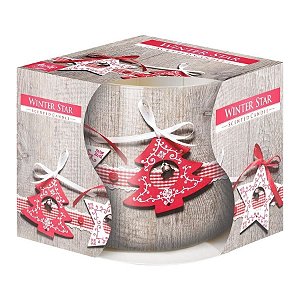 Vela Aromatizada com Copo Decorativo (Winter Star)
