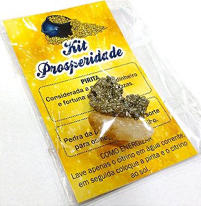 Kit da Prosperidade com Pedras Citrino e Pirita