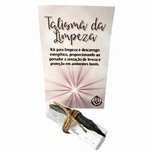 Kit de Pedras Talismã da Limpeza (Selenita e Cianita Preta)