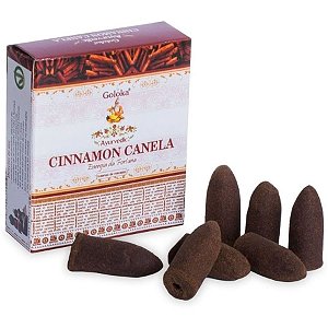 Incenso Cone Goloka Ayurvedic (Energia da Fortuna) Canela