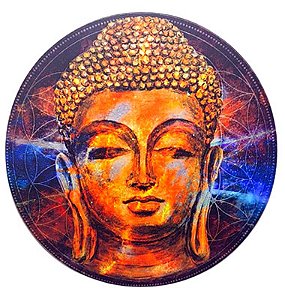 Placa Decorativa Redonda Buda (25cm)