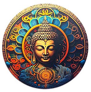 Placa Decorativa Redonda Buda Nirvana (25cm)