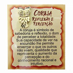 Mini Talismã da Sorte Coruja (Reflexão e Percepção)