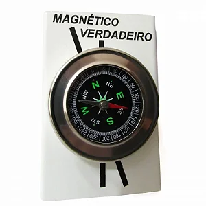 Bússola com Indicação Norte Verdadeiro e Magnético da Terra (11cm)
