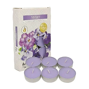 Vela Perfumada T'Light com 6 unidades (Violet)