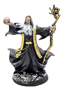 Estatueta Mago Merlin com Cajado (12cm)