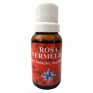 Essência Aromática Rosa Vermelha: Amor, Sedução, Sensibilidade (15ml)