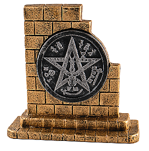 Estátua Muro com Símbolo Maçônico Tetragramaton (13cm)