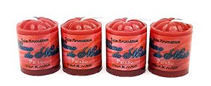 Vela Aromática Dama da Noite com 4 Unidades (Paixão)