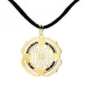 Gargantilha Mandala Hoponopono com Cordão (26mm)