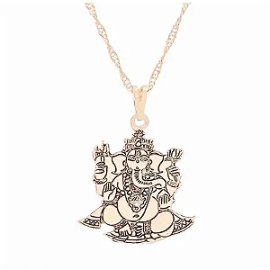 Gargantilha Ganesha com Corrente (23mm)