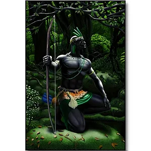 Quadro Oxóssi de Parede (29cm)