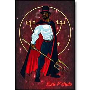 Quadro Exu Veludo de Parede (29cm)
