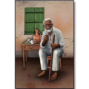 Quadro Preto Velho de Parede (29cm)