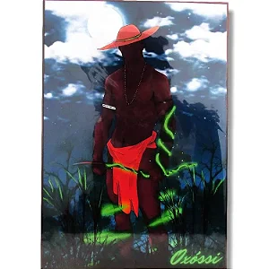 Quadro Orixá Oxóssi de Parede (29cm)