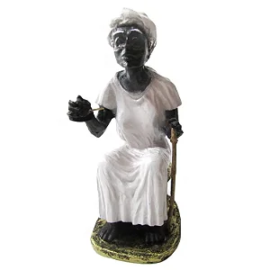 Estátua Preta Velha em Resina (15cm)